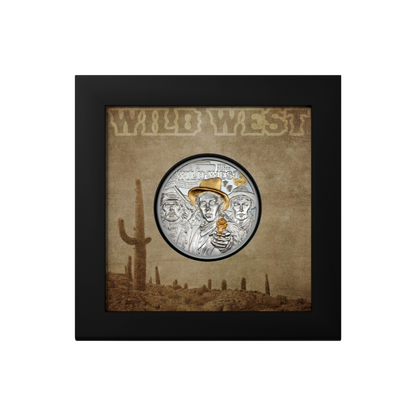 WILD WEST Legends 3 Oz Silver Coin $20 Cook Islands 2024