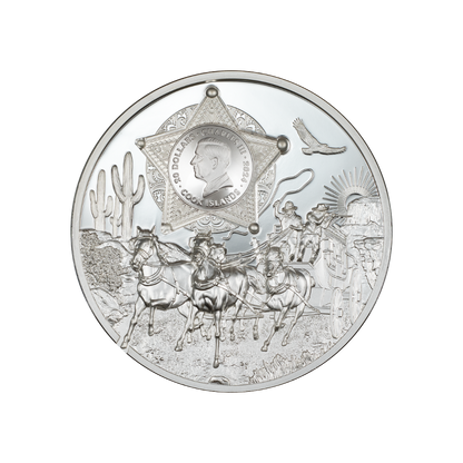 WILD WEST Legends 3 Oz Silver Coin $20 Cook Islands 2024