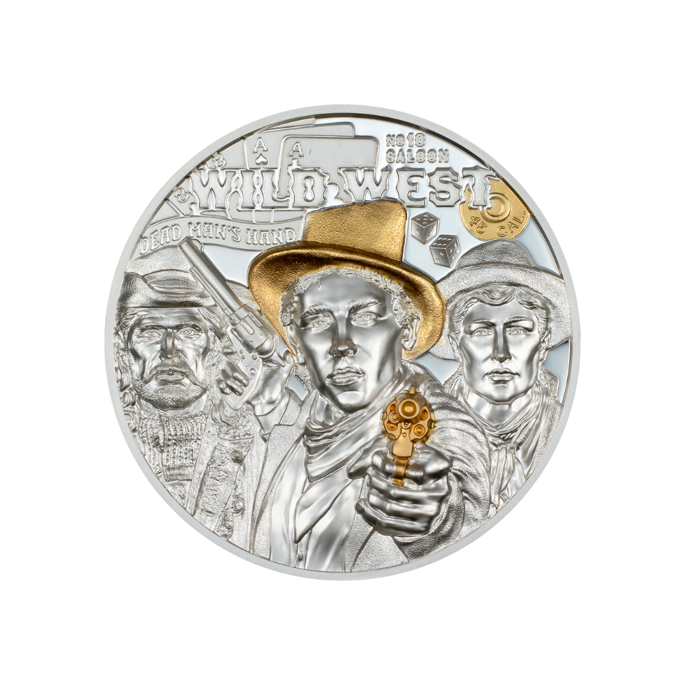 WILD WEST Legends 3 Oz Silver Coin $20 Cook Islands 2024
