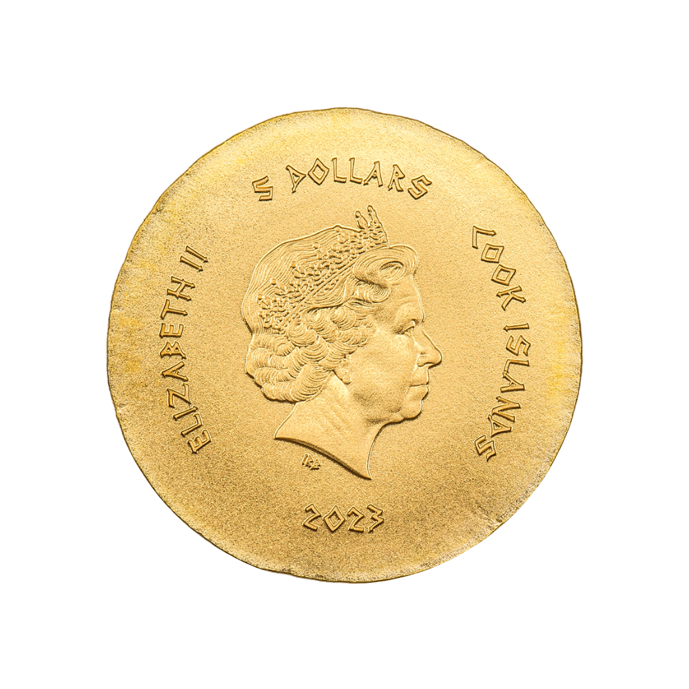 WINE GRAPES Naxos Ancient Greece Gold Coin $5 Cook Islands 2023