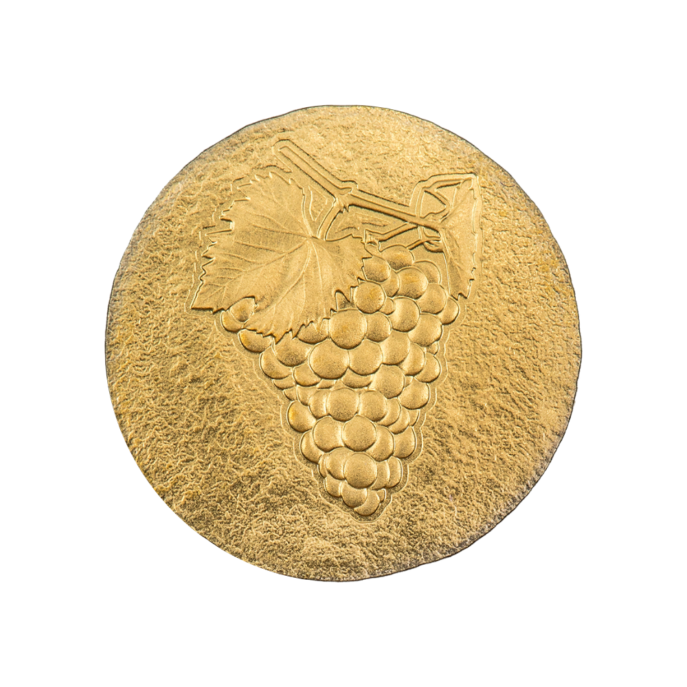 WINE GRAPES Naxos Ancient Greece Gold Coin $5 Cook Islands 2023