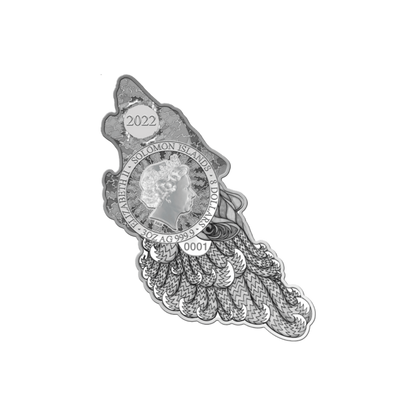 WOLF Shadow Hunters 3 Oz Silver Coins $8 Solomon Islands 2022