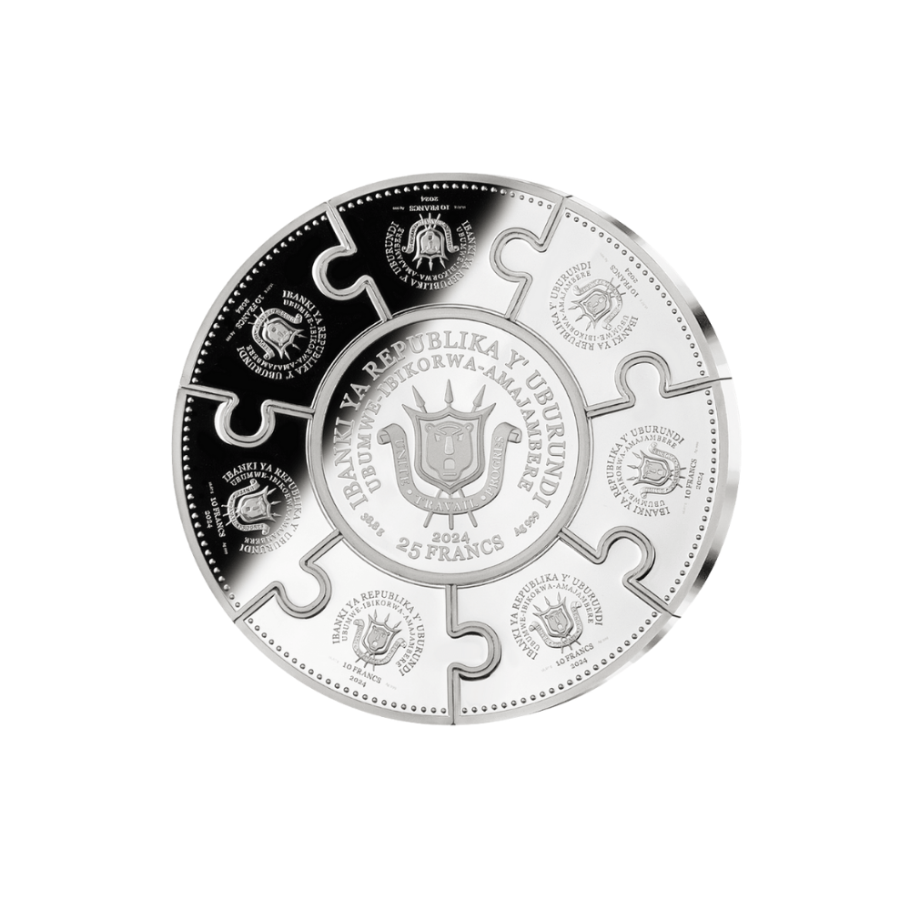 WONDERS OF THE WORLD 5 Oz Silver Coin Burundi 2024