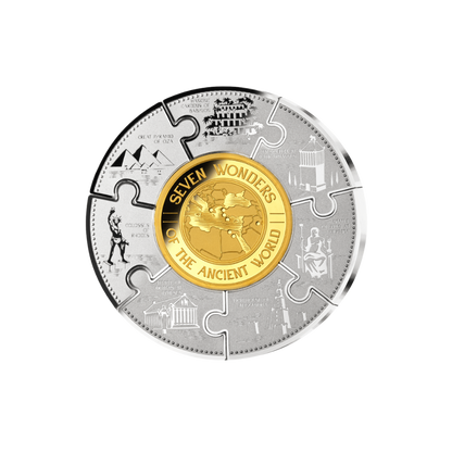 WONDERS OF THE WORLD 5 Oz Silver Coin Burundi 2024 - MDM