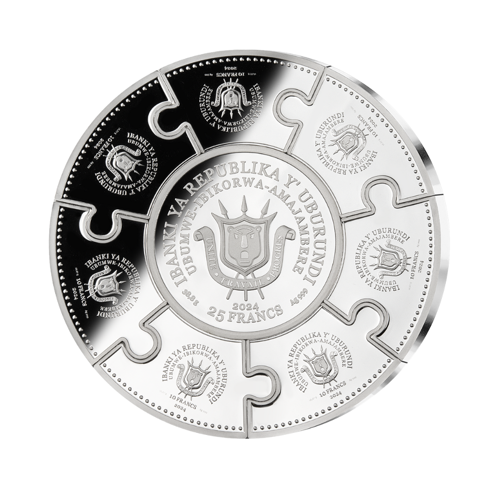 WONDERS OF THE WORLD 5 Oz Silver Coin Burundi 2024