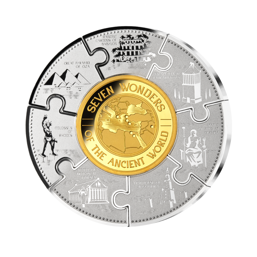 WONDERS OF THE WORLD 5 Oz Silver Coin Burundi 2024