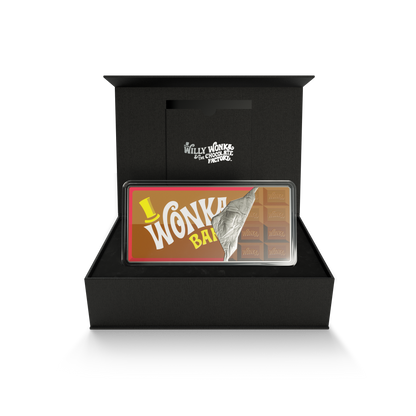Willy Wonka & The Chocolate Factory Wonka Bar 20 Oz Silver Collectible agoro