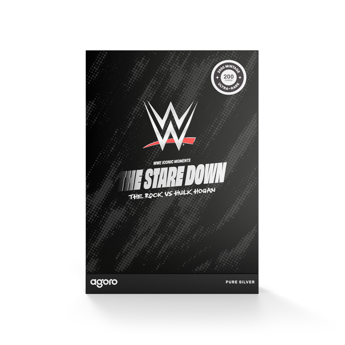 The Stare Down The Rock vs Hulk Hogan Silver Collectible Foil Agoro