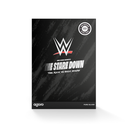 The Stare Down The Rock vs Hulk Hogan Silver Collectible Foil Agoro