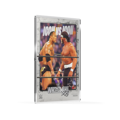 The Stare Down The Rock vs Hulk Hogan Silver Collectible Foil Agoro