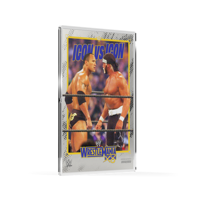 The Stare Down The Rock vs Hulk Hogan Silver Collectible Foil Agoro