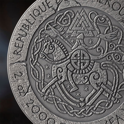 Björn Ironside Way to Valhalla 2 Oz Silver Coin 2025 closeup obverse Mint XXI Parthava Coin