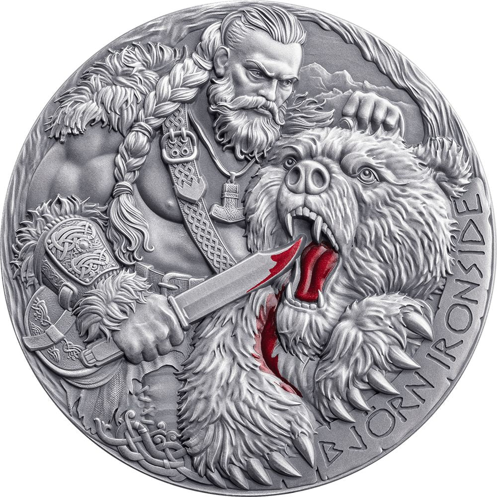Björn Ironside Way to Valhalla 2 Oz Silver Coin 2025 Reverse Mint XXI Parthava Coin