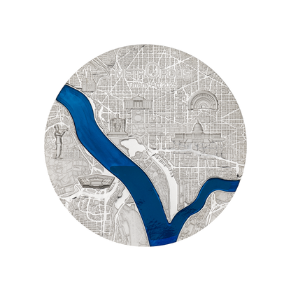 Washington DC Tiffany Art Metropolis 3 Oz Silver Coin 2025