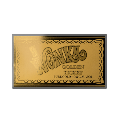 Willy Wonka Golden Ticket Gold Coin 2027 MDM