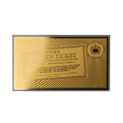 Willy Wonka Golden Ticket Gold Coin 2027 MDM