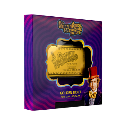 Willy Wonka Golden Ticket Gold Coin 2027 MDM