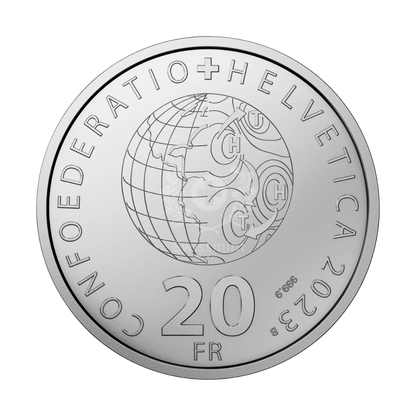 Wind Energy power of nature pulse of progress silver coin Swissmint 2023 obverse