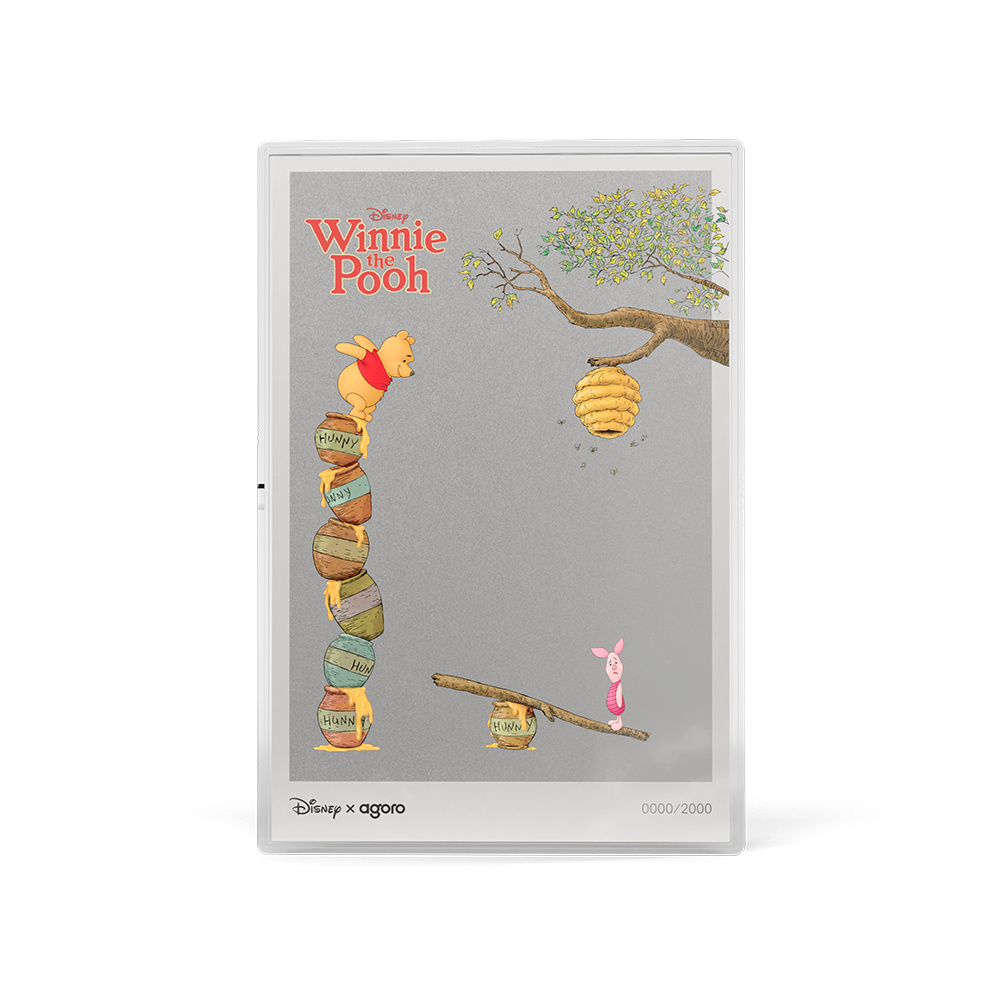 Winnie the Pooh Winnie & Piglet Silver Collectible Foil Agoro