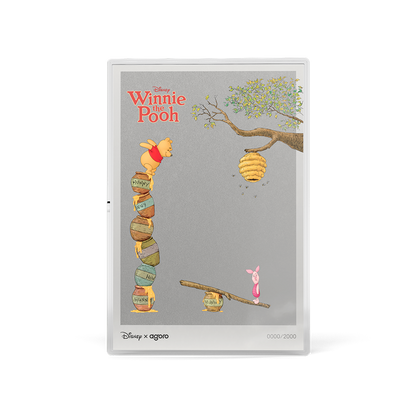 Winnie the Pooh Winnie & Piglet Silver Collectible Foil Agoro