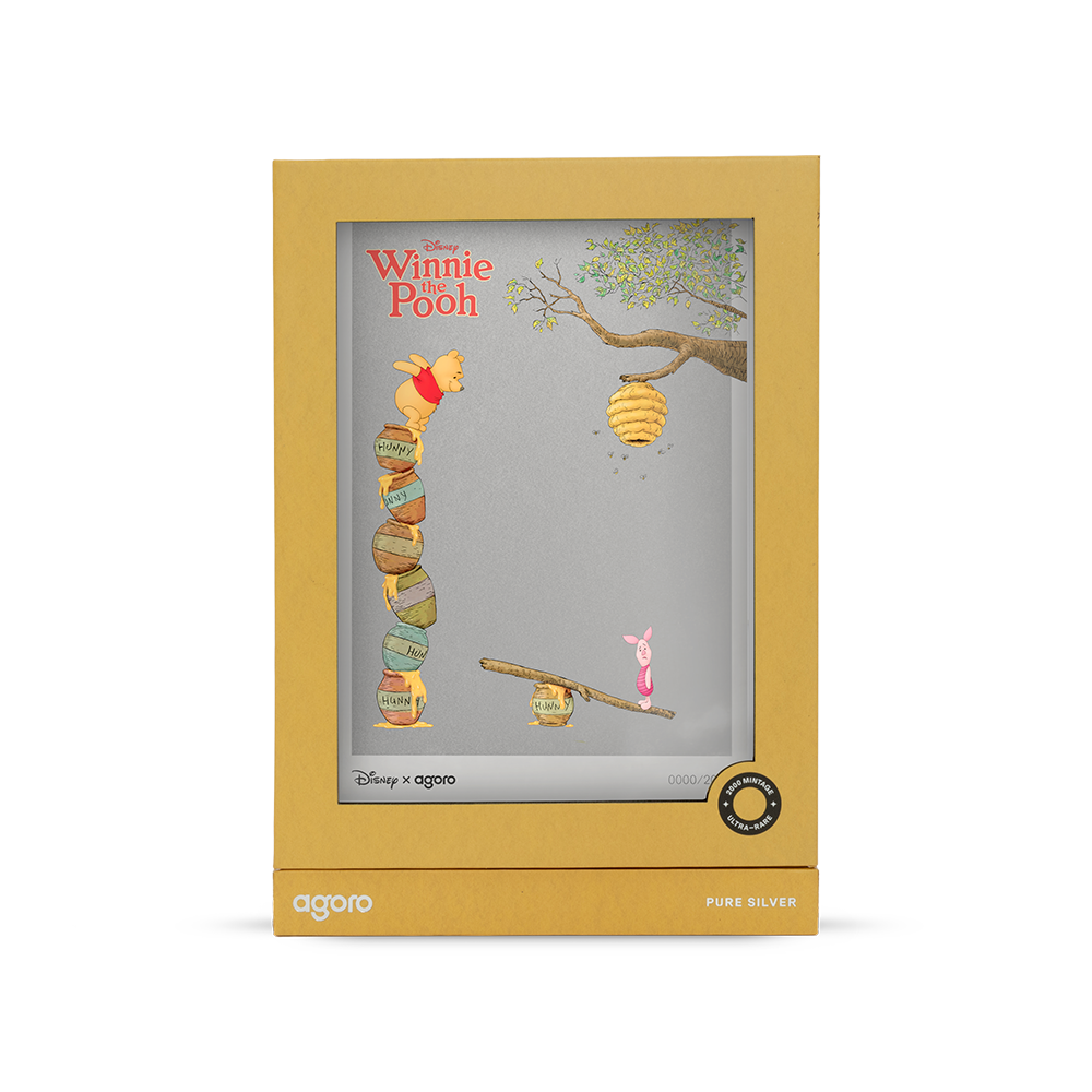 Winnie the Pooh Winnie & Piglet Silver Collectible Foil Agoro