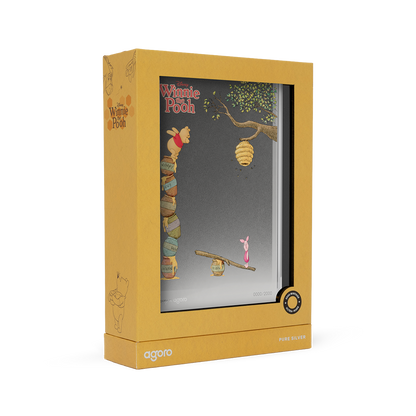 Winnie the Pooh Winnie & Piglet Silver Collectible Foil Agoro