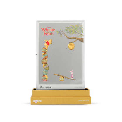 Winnie the Pooh Winnie & Piglet Silver Collectible Foil Agoro