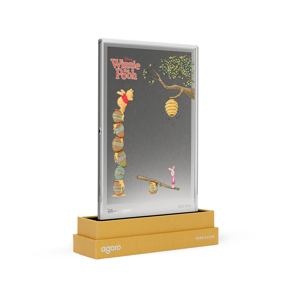 Winnie the Pooh Winnie & Piglet Silver Collectible Foil Agoro