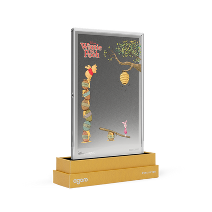 Winnie the Pooh Winnie & Piglet Silver Collectible Foil Agoro