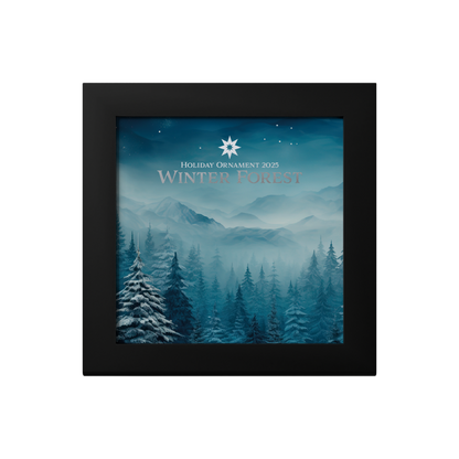 Winter Forest Holiday Ornament 1 Oz Silver Coin $5 Cook Islands 2025