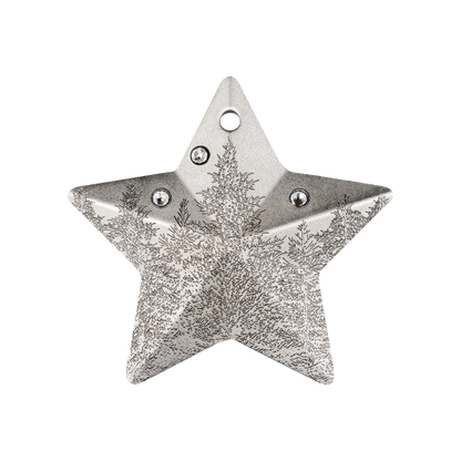 Winter Forest Holiday Ornament 1 Oz Silver Coin $5 Cook Islands 2025