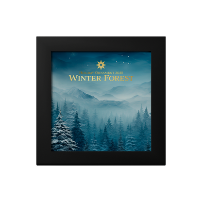Winter Forest Holiday Ornament Gilded 1 Oz Silver Coin $5 Cook Islands 2025