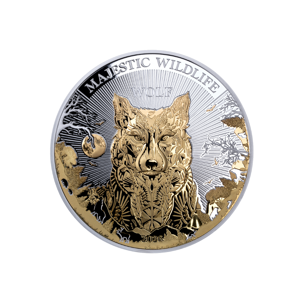 Wolf Majestic Wildlife 5 Oz Silver Coin 2026 MDM