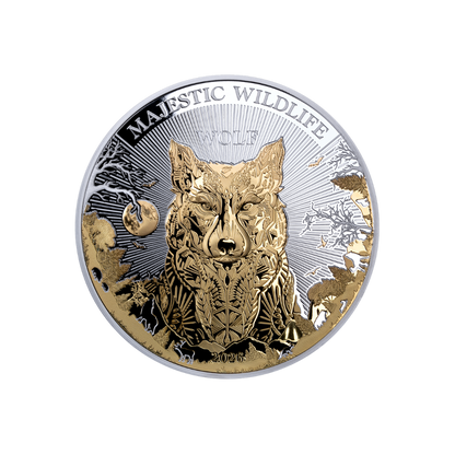 Wolf Majestic Wildlife 5 Oz Silver Coin 2026 MDM