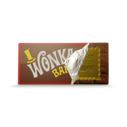 Willy Wonka & The Chocolate Factory Wonka Bar 20 Oz Silver Collectible agoro
