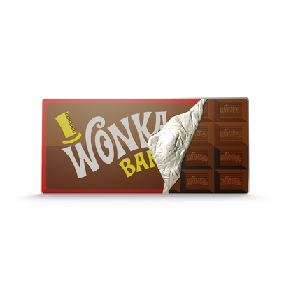 Willy Wonka & The Chocolate Factory Wonka Bar 20 Oz Silver Collectible agoro