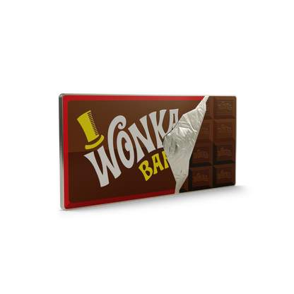 Willy Wonka & The Chocolate Factory Wonka Bar 20 Oz Silver Collectible agoro