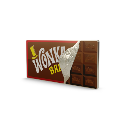 Willy Wonka & The Chocolate Factory Wonka Bar 20 Oz Silver Collectible agoro