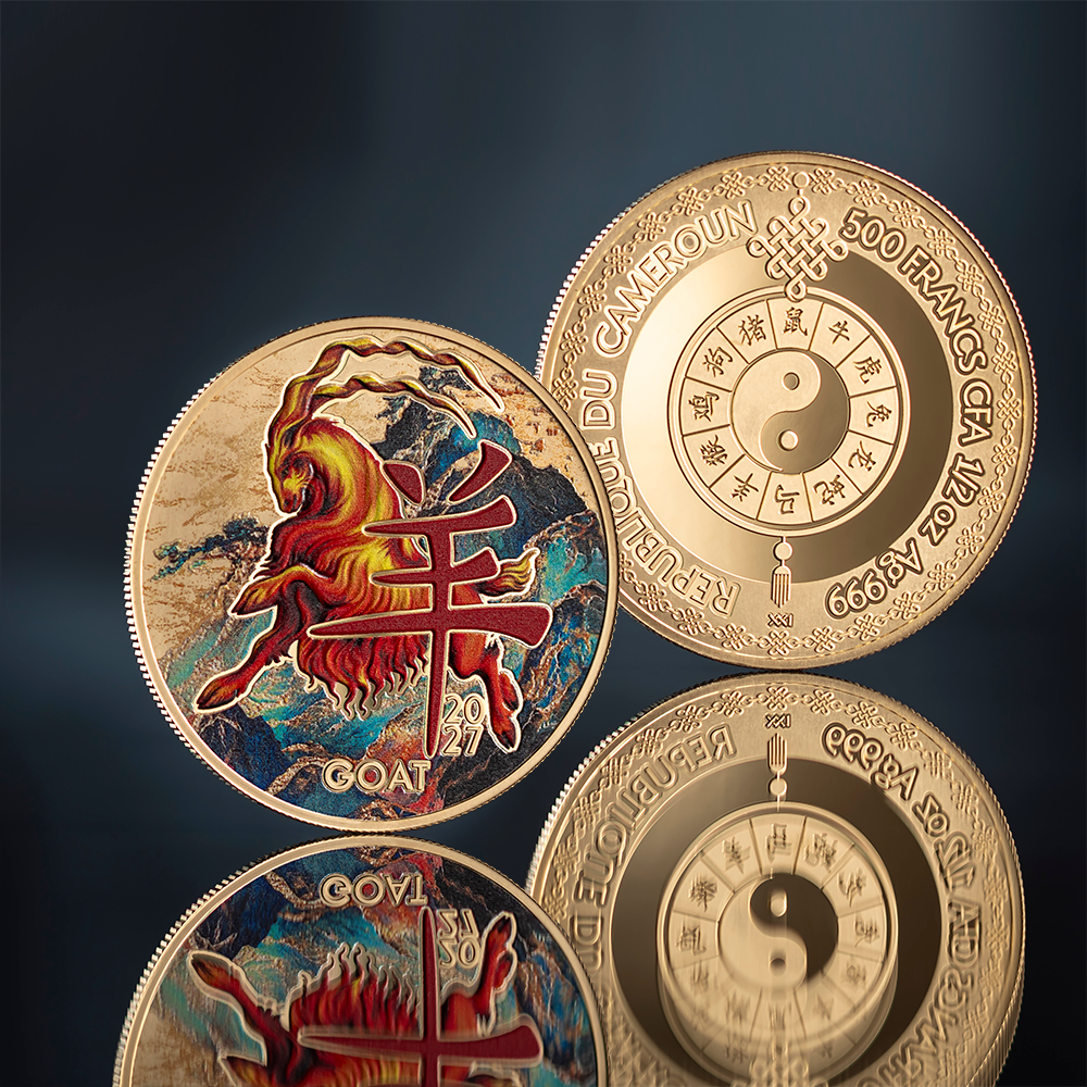 Year of The Goat Lunar Zodiac 1/2 Oz Silver Coin 2027 MINT XXI