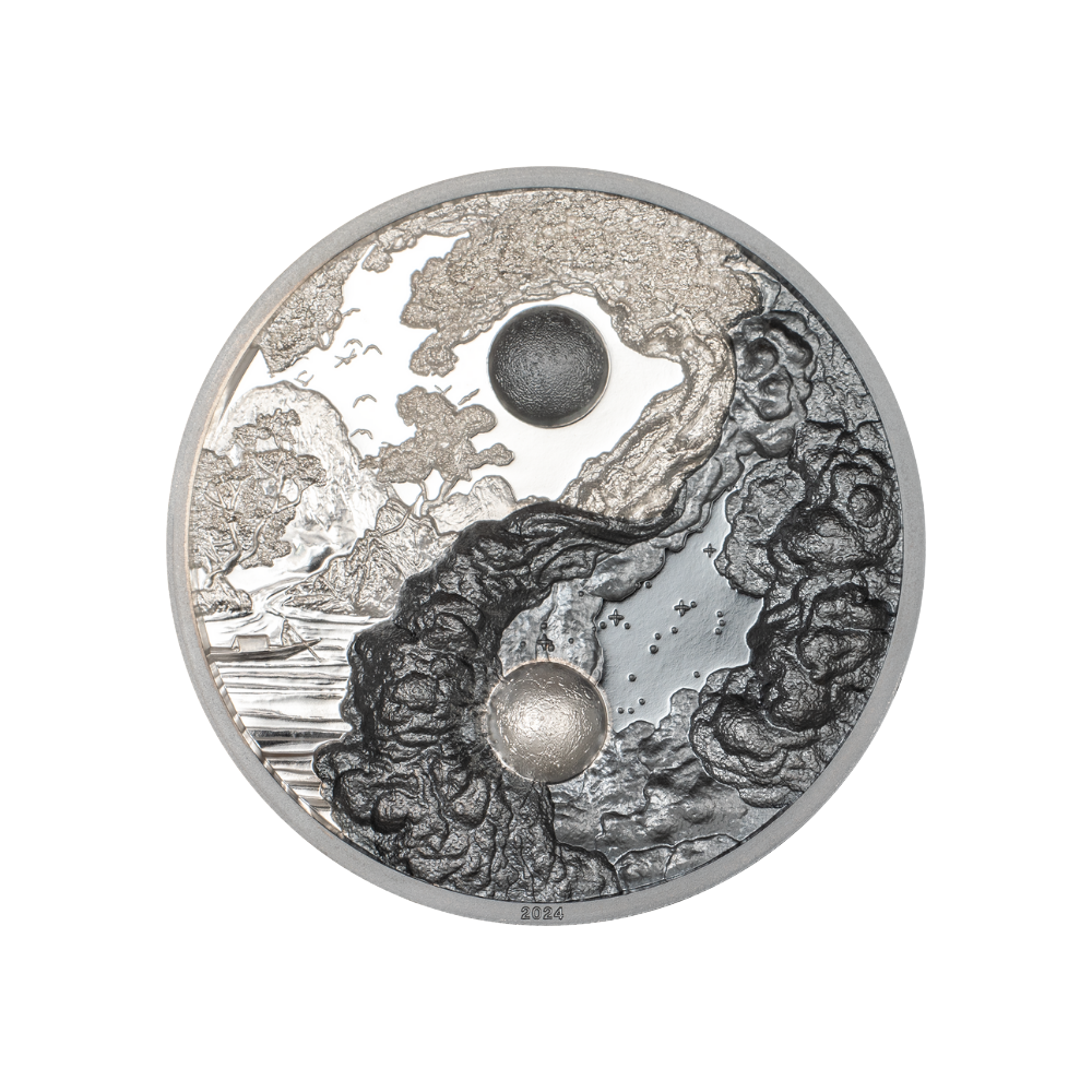 YIN AND YANG 1 Oz Silver Coin $5 Palau 2024