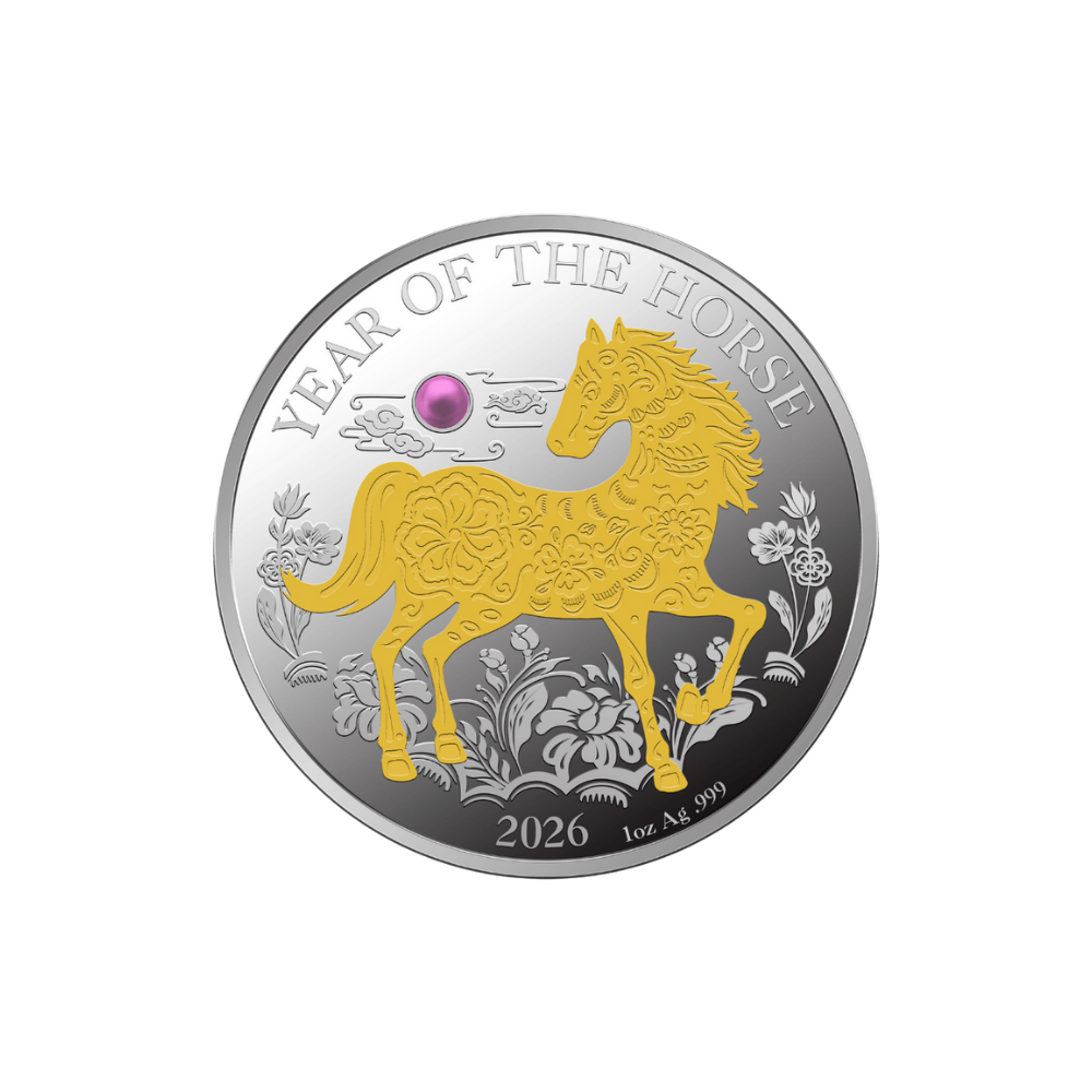 Year of the Horse 1 Oz Silver with Pearl 2026
