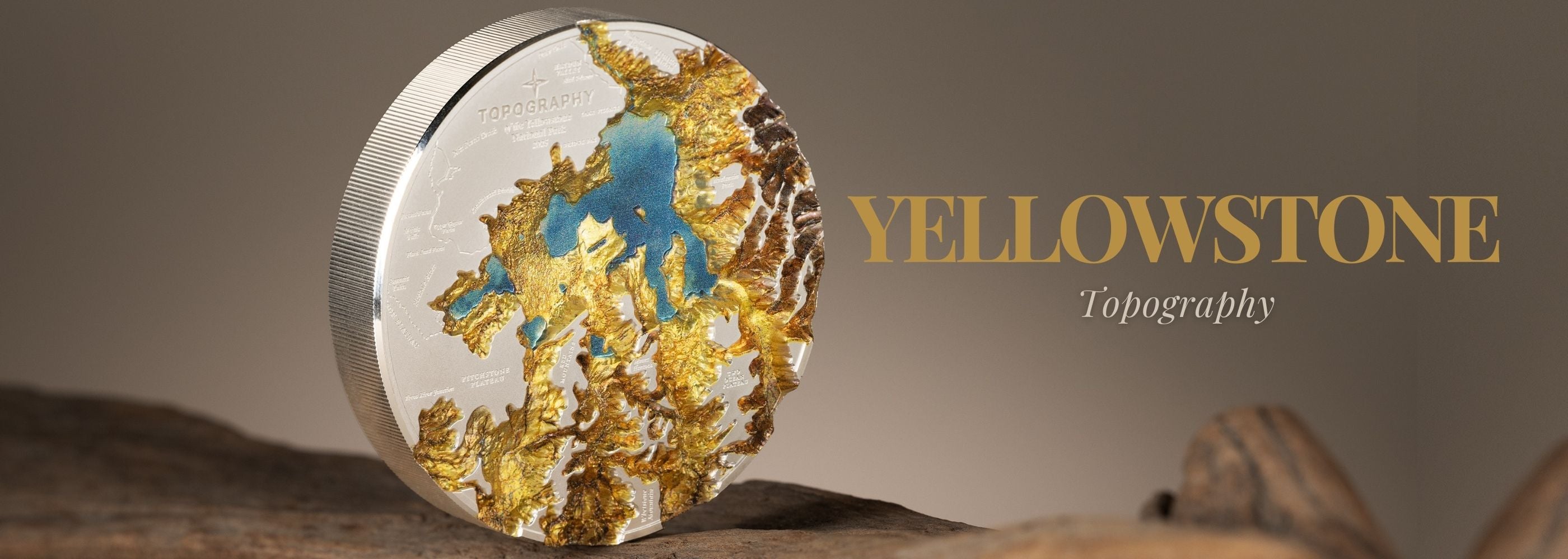 Yellowstone National Park Topography 5 Oz Silver Coin 2025 - Parthava Coin