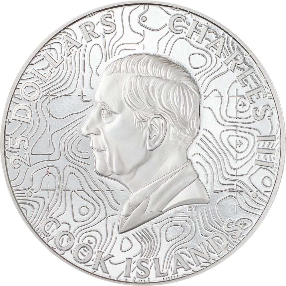 Yellowstone National Park Topography 5 Oz Silver Coin 2025