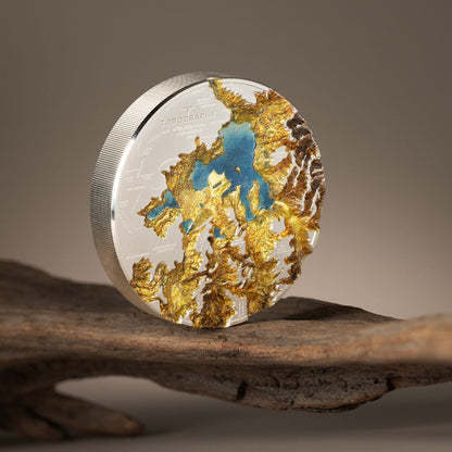 Yellowstone National Park Topography 5 Oz Silver Coin 2025 gallery - Parthava Coin