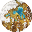 Yellowstone National Park Topography 5 Oz Silver Coin 2025