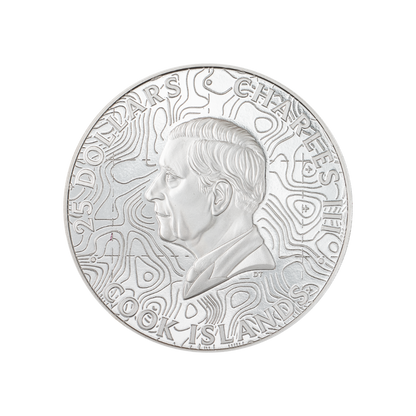 Yellowstone National Park Topography 5 Oz Silver Coin 2025