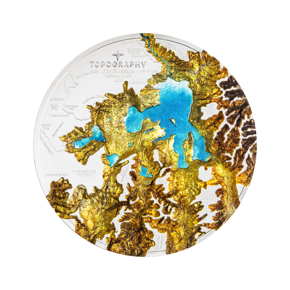 Yellowstone National Park Topography 1 Kg Kilo Silver Coin 2026