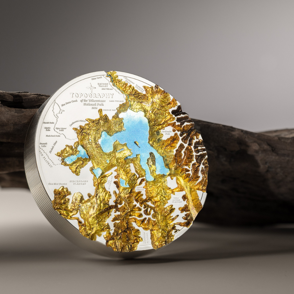 Yellowstone National Park Topography 1 Kg Kilo Silver Coin 2026
