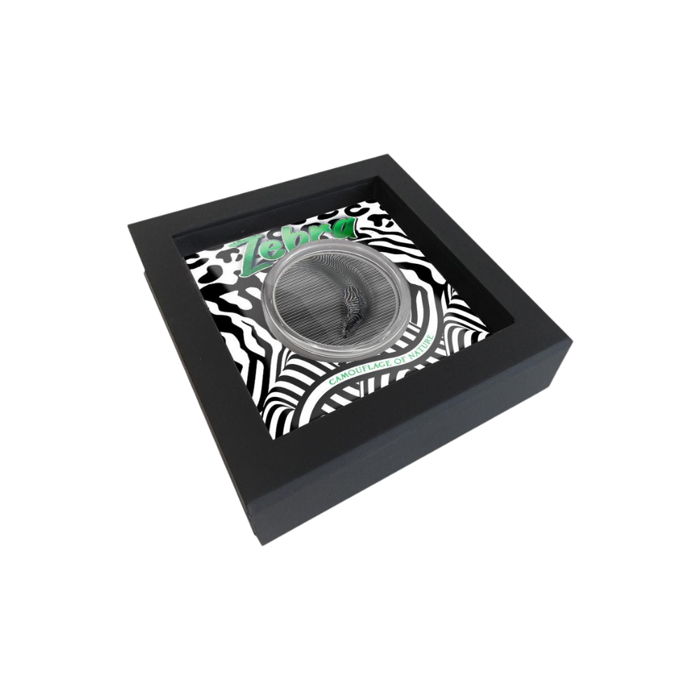 ZEBRA Camouflage of Nature 3 Oz Silver Coin $20 Palau 2023