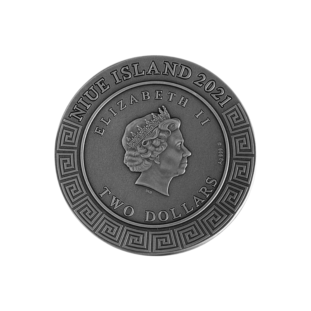 ZEUS Gods 2 Oz Silver Coin $2 Niue 2021